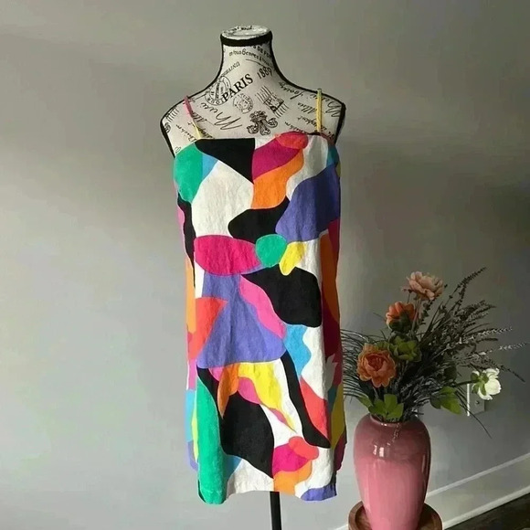 A New Day Dresses & Skirts - A New Day Women's Colorful Abstract Print Slip Dress - Size Medium